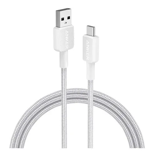 Cable Anker 322 PowerLine USB A to USB C Fast Charging 6ft Blanco