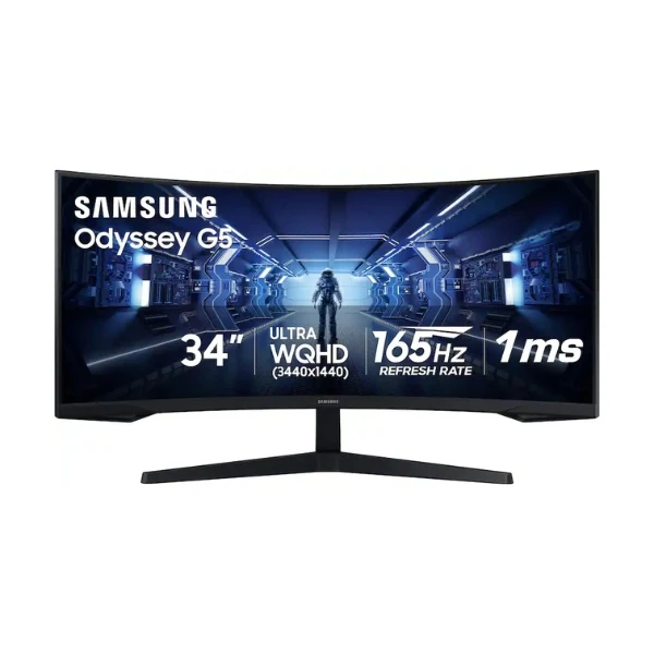 Monitor Samsung Odyssey G5 LC34G55TWWNXZA - 34" Curvo QHD - (3440 x 1440) LED - 165 Hz - Black