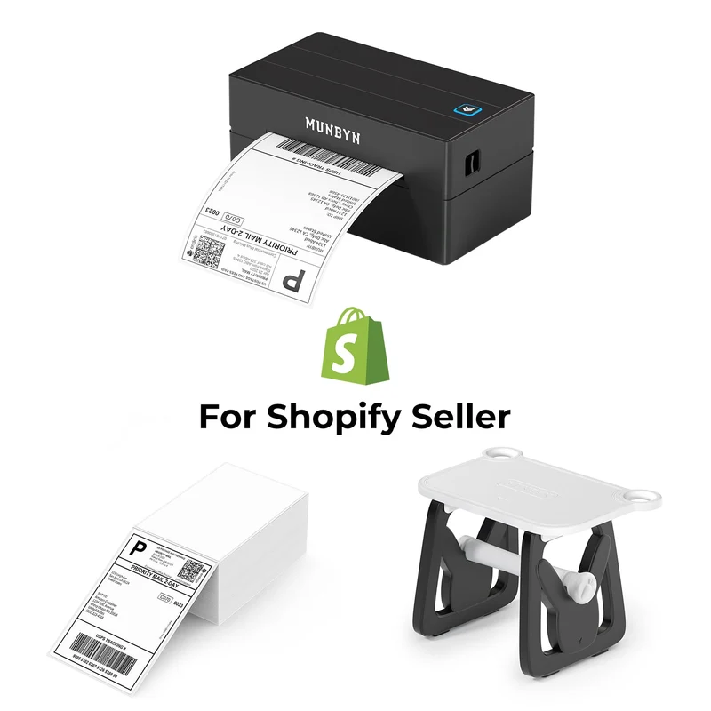 MUNBYN RealWriter 130B Drucker & 4x6 Etiketten Shopify Versand Klassisch Set