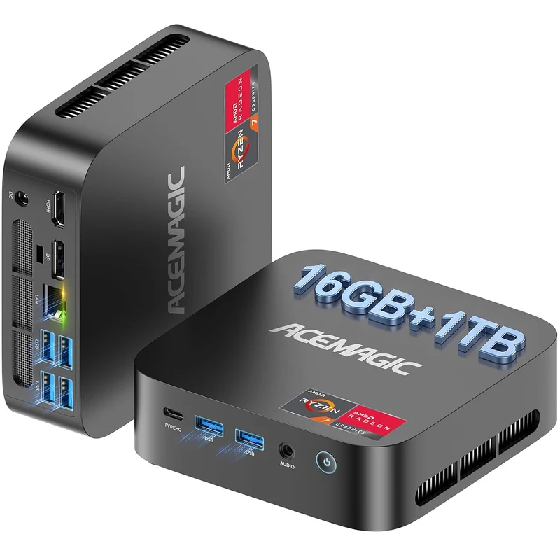 Mini PC Acemagic K1 16 GB RAM 1 TB SSD, con AMD Ryzen 5 7430U y Windows 11 Pro