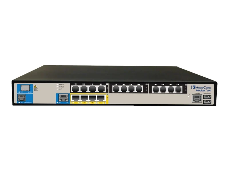 Gateway VoIP AudioCodes Mediant 800B, 2 E1/T1 + 4 FXS + 4 FXO, SIP