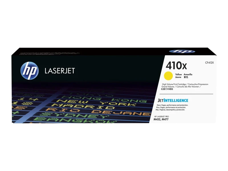 Tóner HP 410X (CF412X) Amarillo Alto Rendimiento