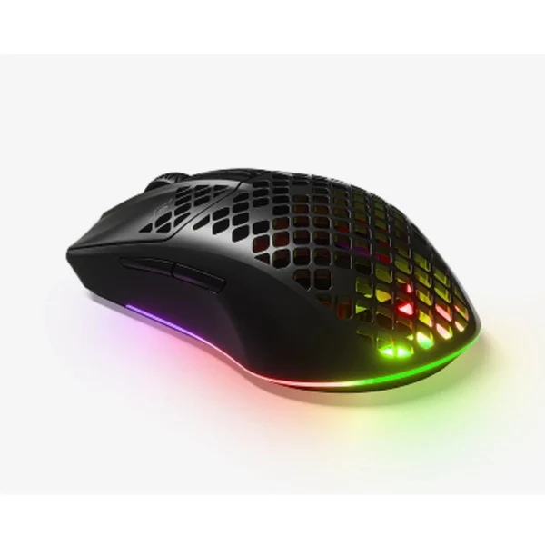 Mouse gaming inalámbrico SteelSeries Aerox 3 Wireless Onyx RGB ultraligero 18000 DPI - 62612 - Negro