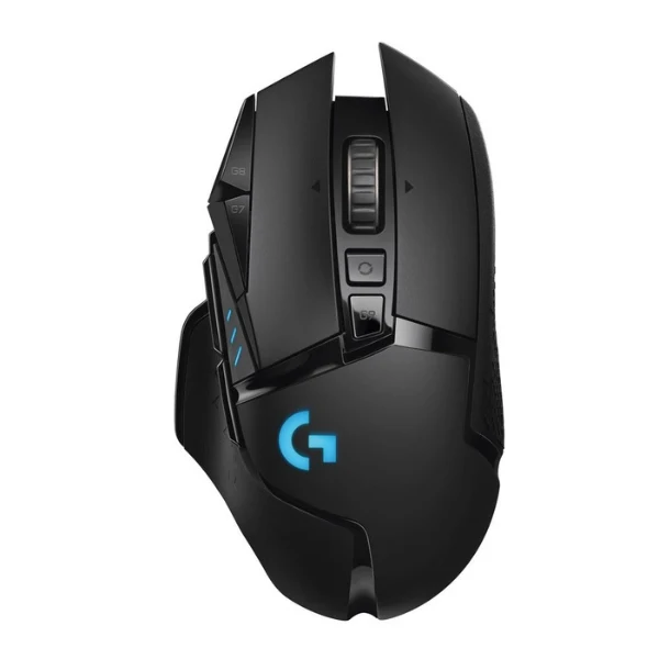 Mouse gaming inalámbrico Logitech G502 LIGHTSPEED RGB 16000 DPI con 11 botones programables - 910-005565 - Negro