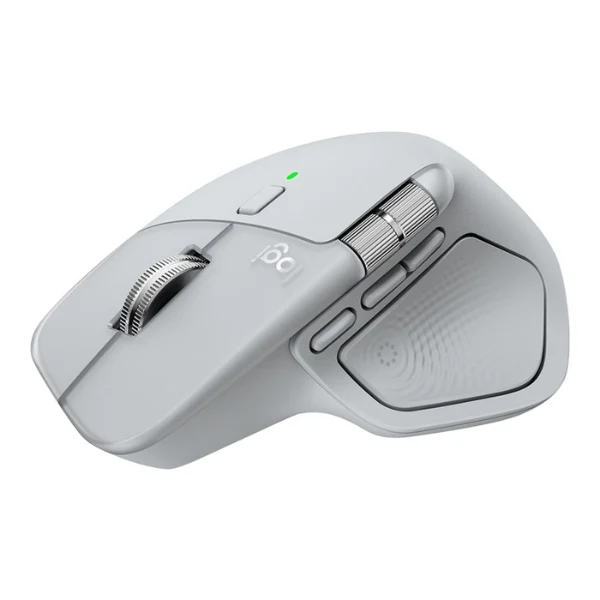 Mouse inalámbrico ergonómico Logitech MX Master 4 Pale Gray con feedback háptico y 8000 DPI - 910-007559 - Gris claro