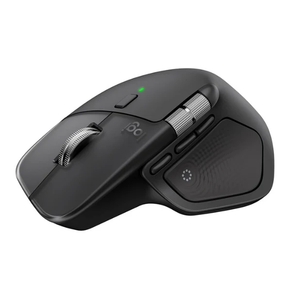Mouse inalámbrico ergonómico Logitech MX Master 4 Black con feedback háptico y 8000 DPI - 910-007560 - Negro