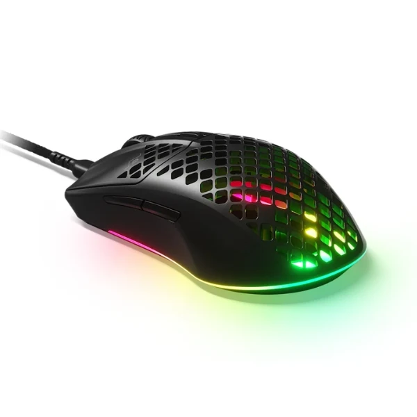 Mouse gaming cableado SteelSeries Aerox 3 Wired Onyx RGB ultraligero 18000 DPI - 62611 - Negro