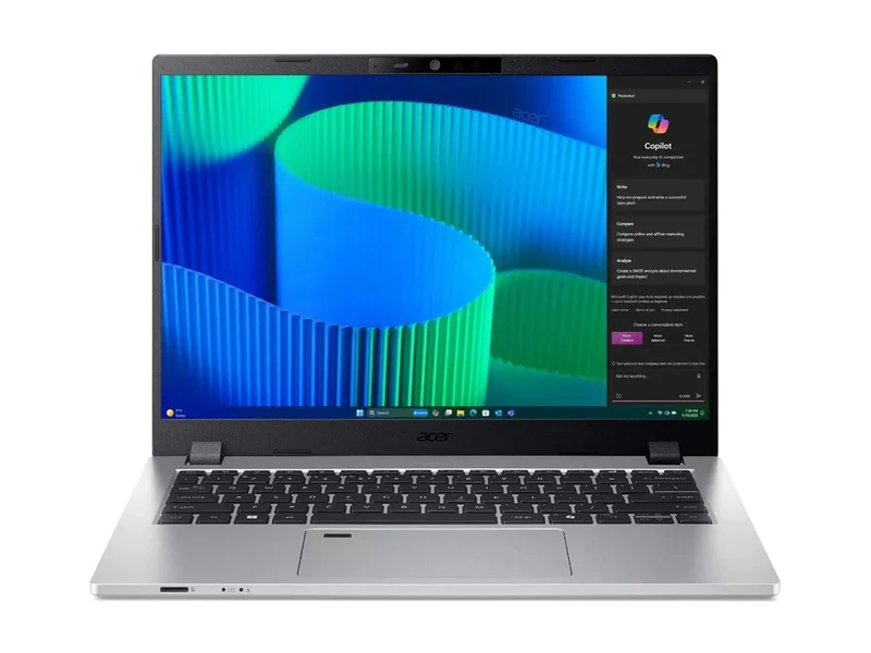 Laptop Acer TravelMate P2 14 TMP214-56-52BY, Intel Core 5 120U 10 Núcleos, 16GB, 512 GB SSD -