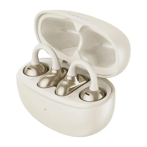Audífonos Havit OWS928 Open Ear Bluetooth 5.4 - Micrófono - USB-C - Beige - HVTWS-OWS928-BE