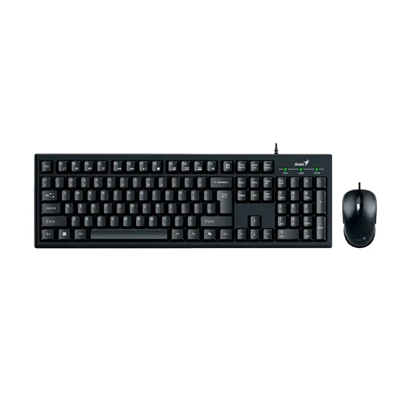 Teclado y Mouse Genius KM-100SE - USB - 1200 DPI - Copilot AI - Español - Negro - 31330009401