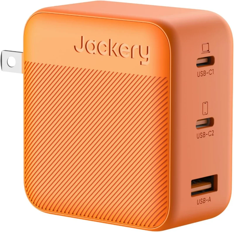 Cargador Jackery 102W GaN 3-Port Fast, Naranja
