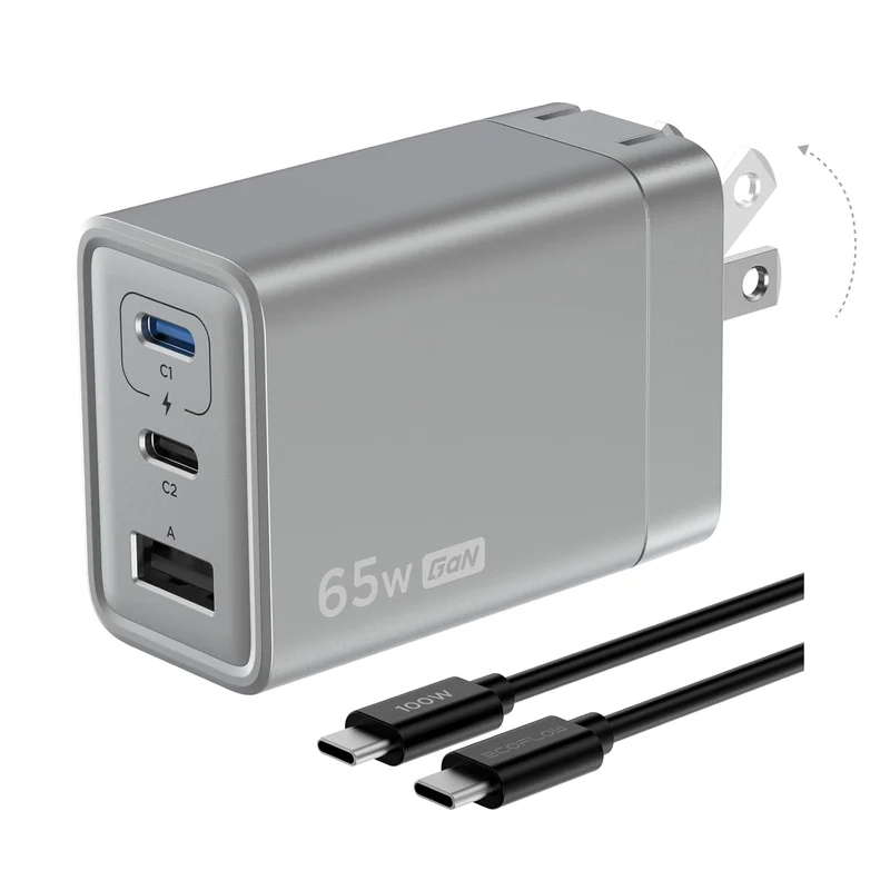 Cargador EcoFlow USB C, 65 W