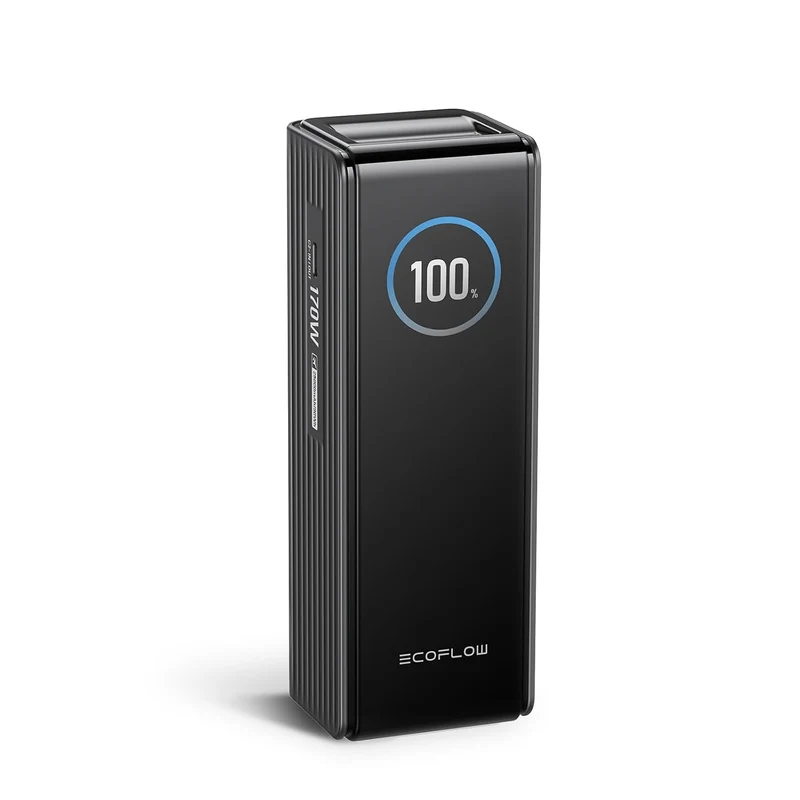 Power Bank EcoFlow para Laptop, 25,000 mAh, Carga 170 W, Negro