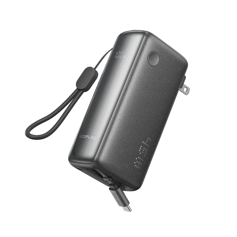 Power Bank EcoFlow RAPID, 10000 mAh, Carga 45 W, Negro