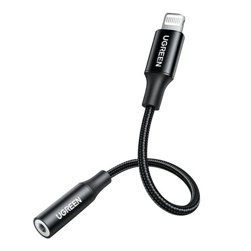Adaptador UGreen Lightning a Jack 3.5mm para Auriculares Gris 10cm