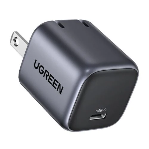 Cargador UGreen USB-C GaN 30W Carga Rápida Negro