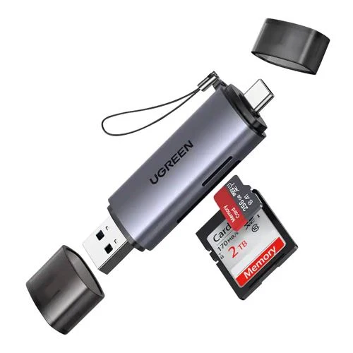 Lector de Tarjetas UGreen SD/TF con USB-A y USB-C