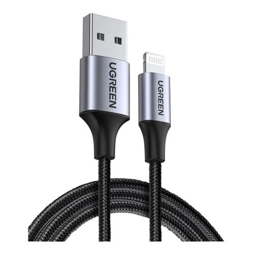 Cable USB-A a Lightning UGreen Trenzado 1m Negro