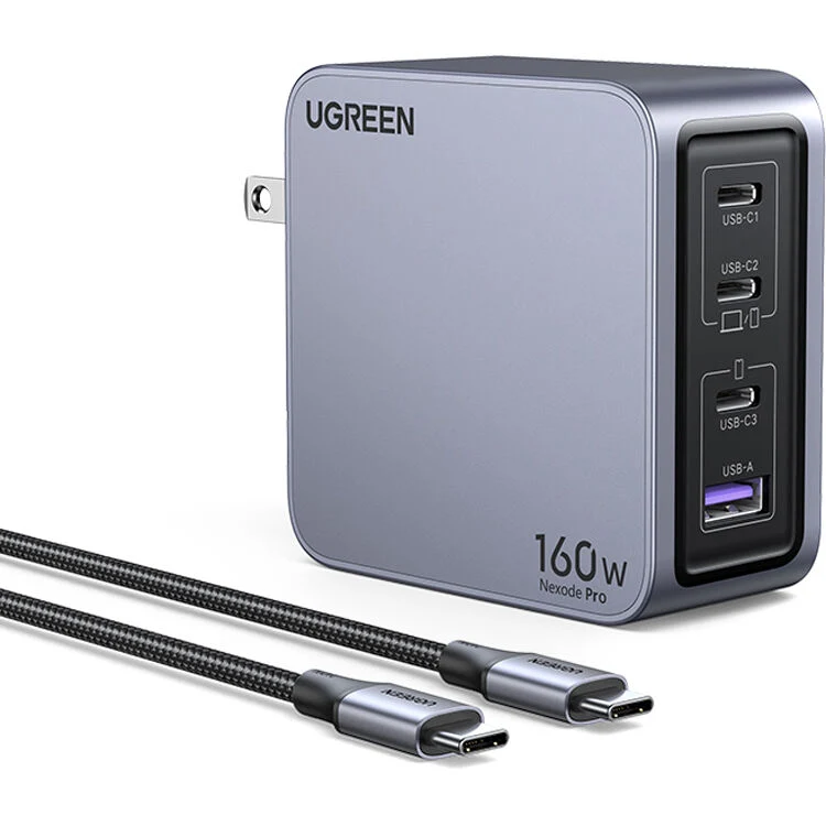 Cargador UGREEN Nexode Pro 160W GaN 4 Puertos USB-C y USB-A