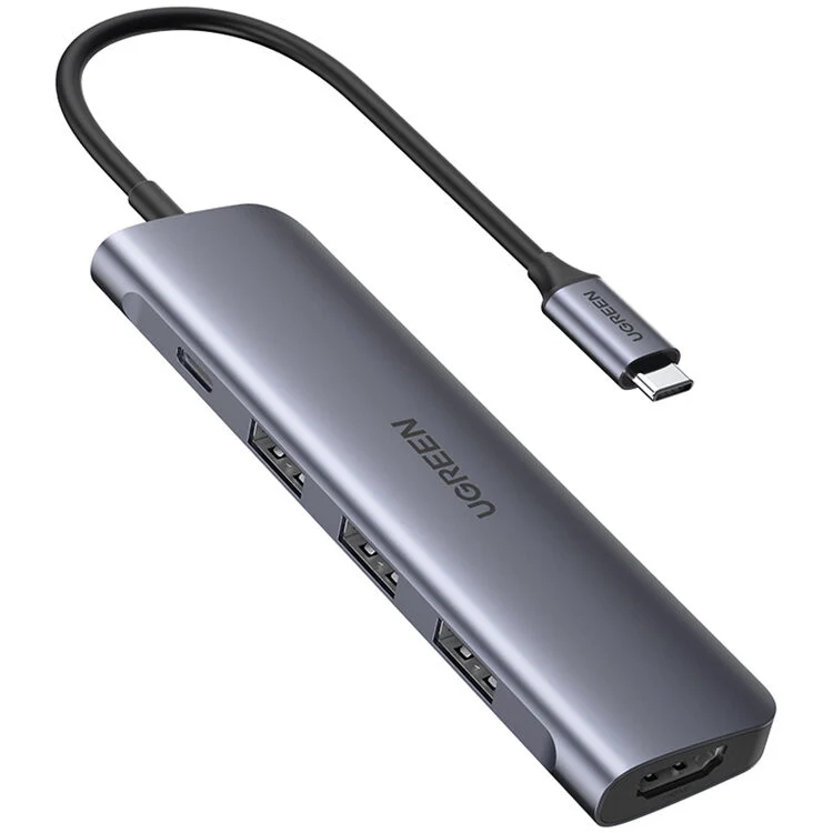 Hub USB UGREEN USB-C a HDMI con 3 Puertos USB-A y Carga 100W