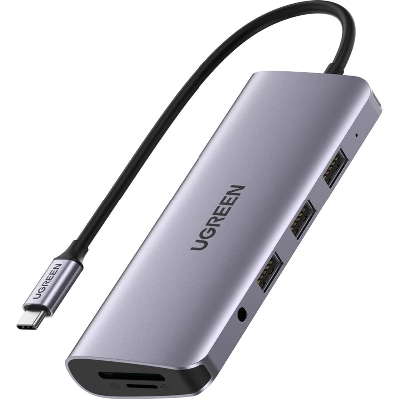 Hub USB UGREEN 10 en 1 USB-C con HDMI 4K, VGA, Ethernet y Lector SD