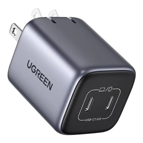 Cargador UGreen 45W GaN Retráctil 2 USB-C + 1 USB-A