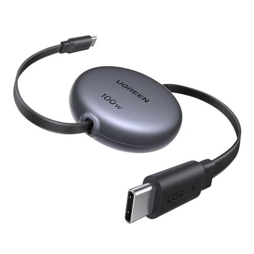 Adaptador Cable UGreen USB-C a USB-C 100W PD Retráctil