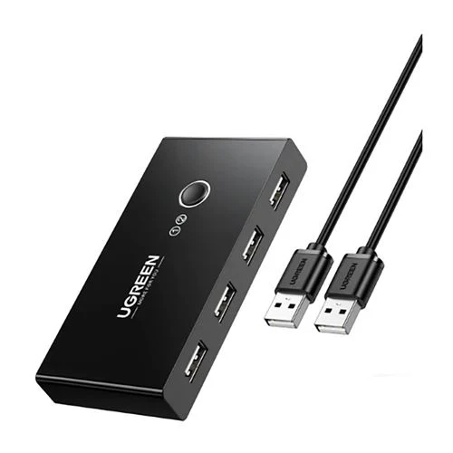 Switch USB UGreen USB 2.0 Selector 2 PC comparten 4 Dispositivos