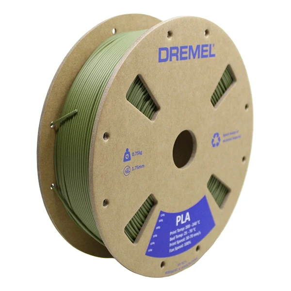 Filamento 3D Dremel PLA 1.75mm Matte Olive Green