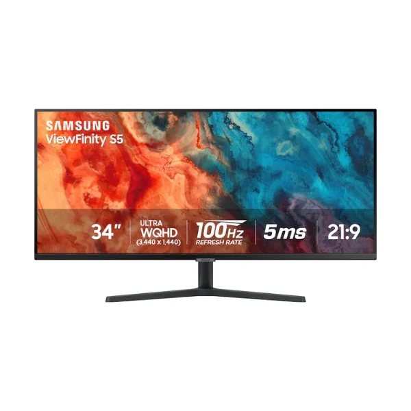 Monitor Samsung ViewFinity S5 LS34C502GANXZA - 34" Ultrawide QHD - (3440 x 1440) VA - 100 Hz - Black