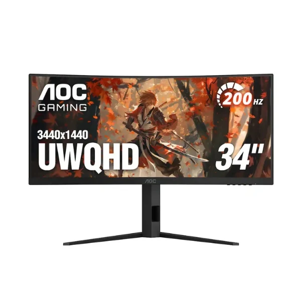 Monitor AOC CU34G4HV - 34" Curvo WQHD - (3440 x 1440) VA - 200 Hz - Black