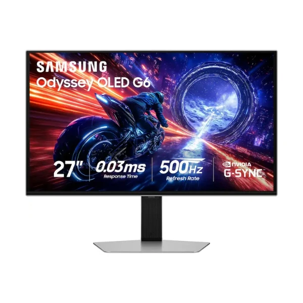 Monitor Samsung Odyssey OLED G6 G60SF LS27FG602SNXZA - 27" 2K QHD - (2560 x 1440) QD-OLED - 500 Hz - Silver