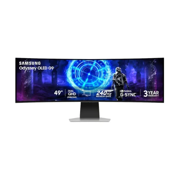 Monitor Samsung Odyssey OLED G9 LS49DG956SNXGO - 49" Curvo Dual QHD - (5120 x 1440) OLED - 240 Hz - Silver
