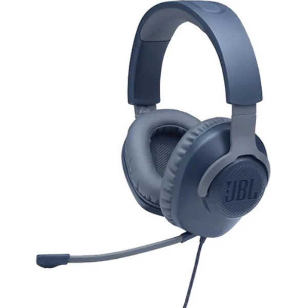 Audífonos Gaming JBL Quantum 100 - Cable 3.5mm - Micrófono Desmontable - 40mm - Azul - JBLQUANTUM100BLUAM