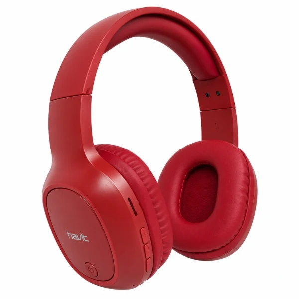 Audífonos Inalámbricos Havit H2590BT Pro - Bluetooth 5.1 - 40mm - Radio FM - Rojo