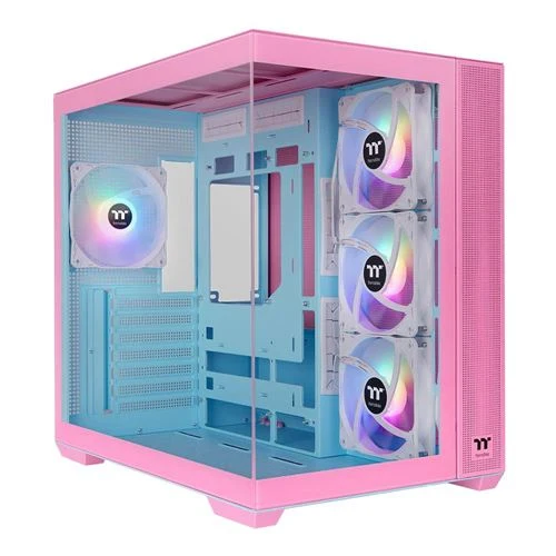 Case Thermaltake VIEW 380 TG ATX Vidrio Templado Rosado