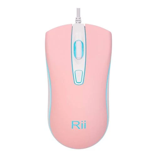 Mouse Riitek RM105 Wired Mouse Pink Rosa