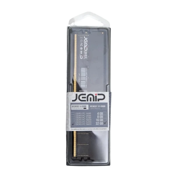 Memoria RAM JEMIP Basic 32GB DDR5 5600MHz UDIMM - 32GB-5600 para Pc