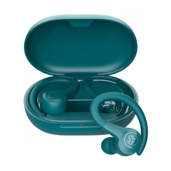 Audífonos JLab Go Air Sport True Wireless Bluetooth Deportivos IP55 con Ganchos para Oreja - Verde Azulado