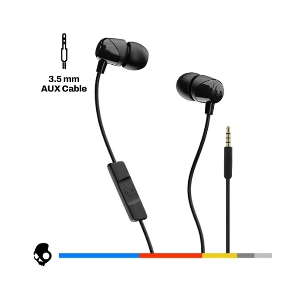 Audífonos Skullcandy Jib In-Ear con Micrófono y Conector 3.5 mm - Negro