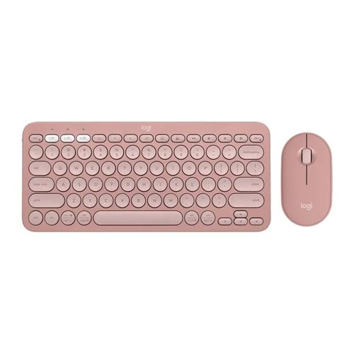 Combo Teclado y Mouse Logitech K380 y M350 Inalambrico, Rosa