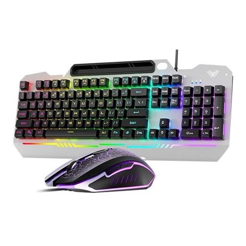 Combo Teclado y Mouse Aula T102 Negro