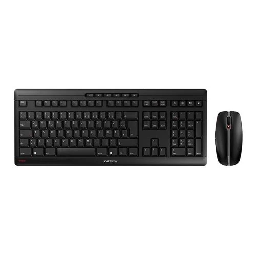 Combo Teclado y Mouse Cherry Stream Desktop Inalámbrico Silencioso Negro