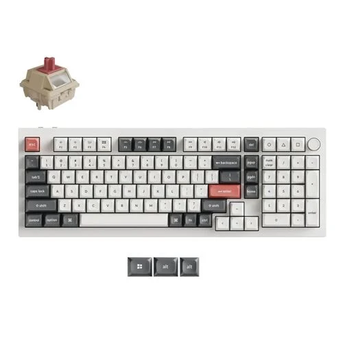 Teclado Mecánico Inalámbrico Keychron Q5 Ultra 8K Hot-Swap RGB Blanco
