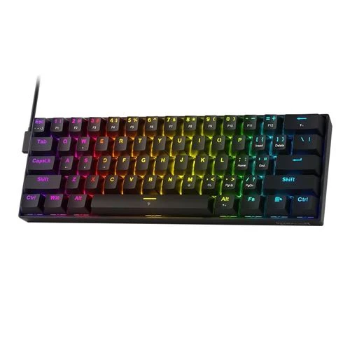 Teclado Magnético Hall Effect Gaming Redragon Fizz MCK617 RGB Compacto Negro