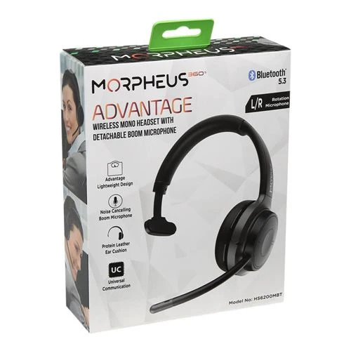 Audífonos Morpheus 360 Advantage Wireless Mono Headset Negro