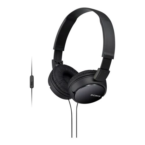Audífonos Sony MDR-ZX110AP Wired On-ear Folding Headphones Negro