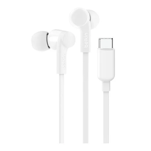 Audífonos Belkin SoundForm USB Type-C Wired Earbuds Blanco
