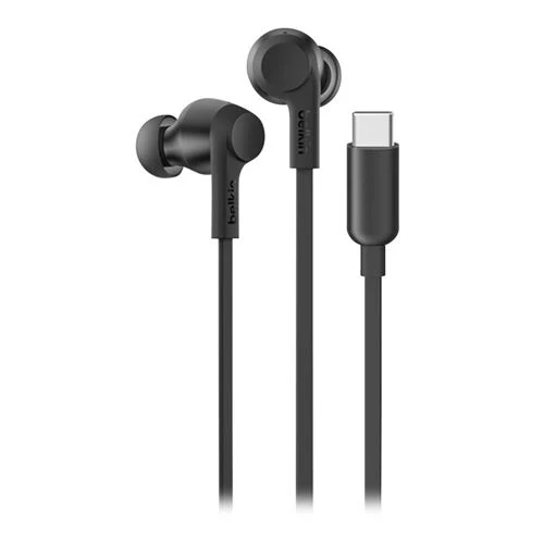 Audífonos Belkin Active Noise Cancelling Wired USB Type-C Earbuds Negro