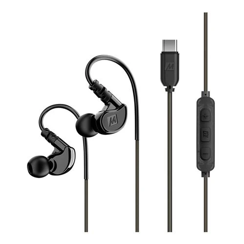 Audífonos MEE Audio M6 In-Ear Sports Wired Earbuds Negro